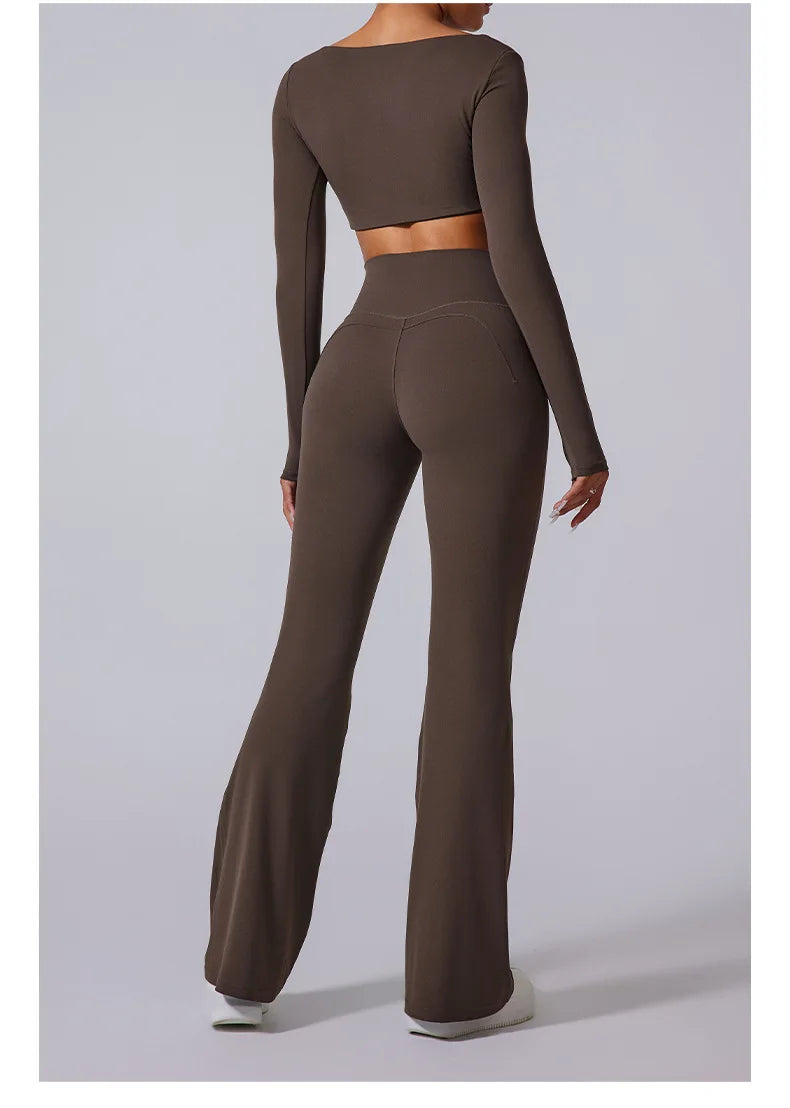 THE ELISE – HIGH WAIST FLARE LEGGINGS