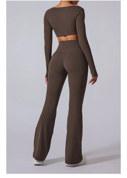 THE ELISE – HIGH WAIST FLARE LEGGINGS