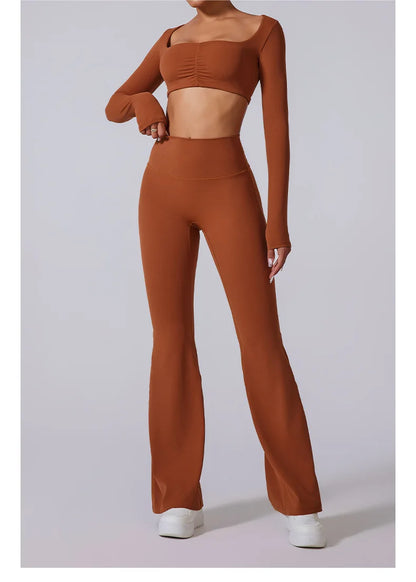 THE ELISE – HIGH WAIST FLARE LEGGINGS