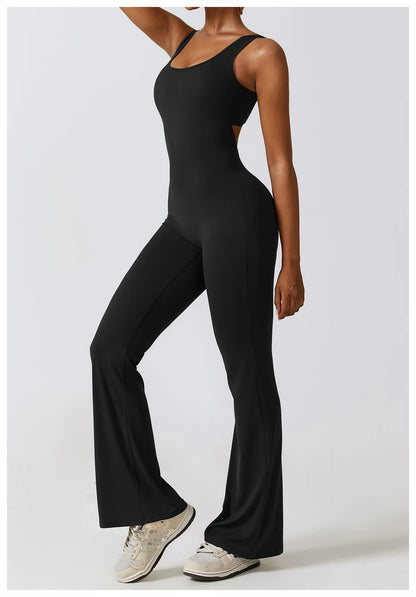 THE NOVA – BACKLESS FLARE JUMPSUIT