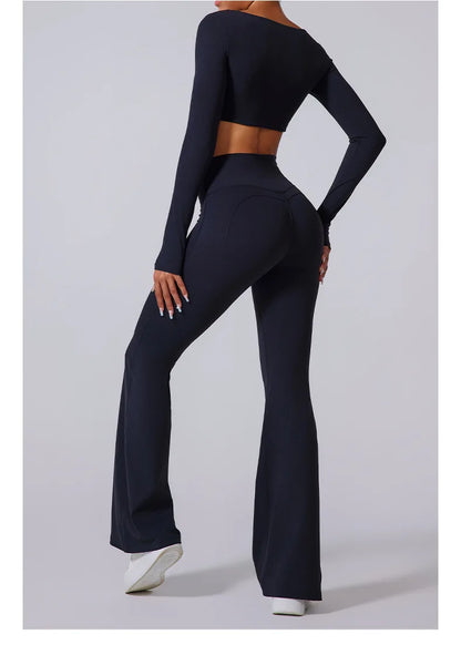 THE ELISE – HIGH WAIST FLARE LEGGINGS