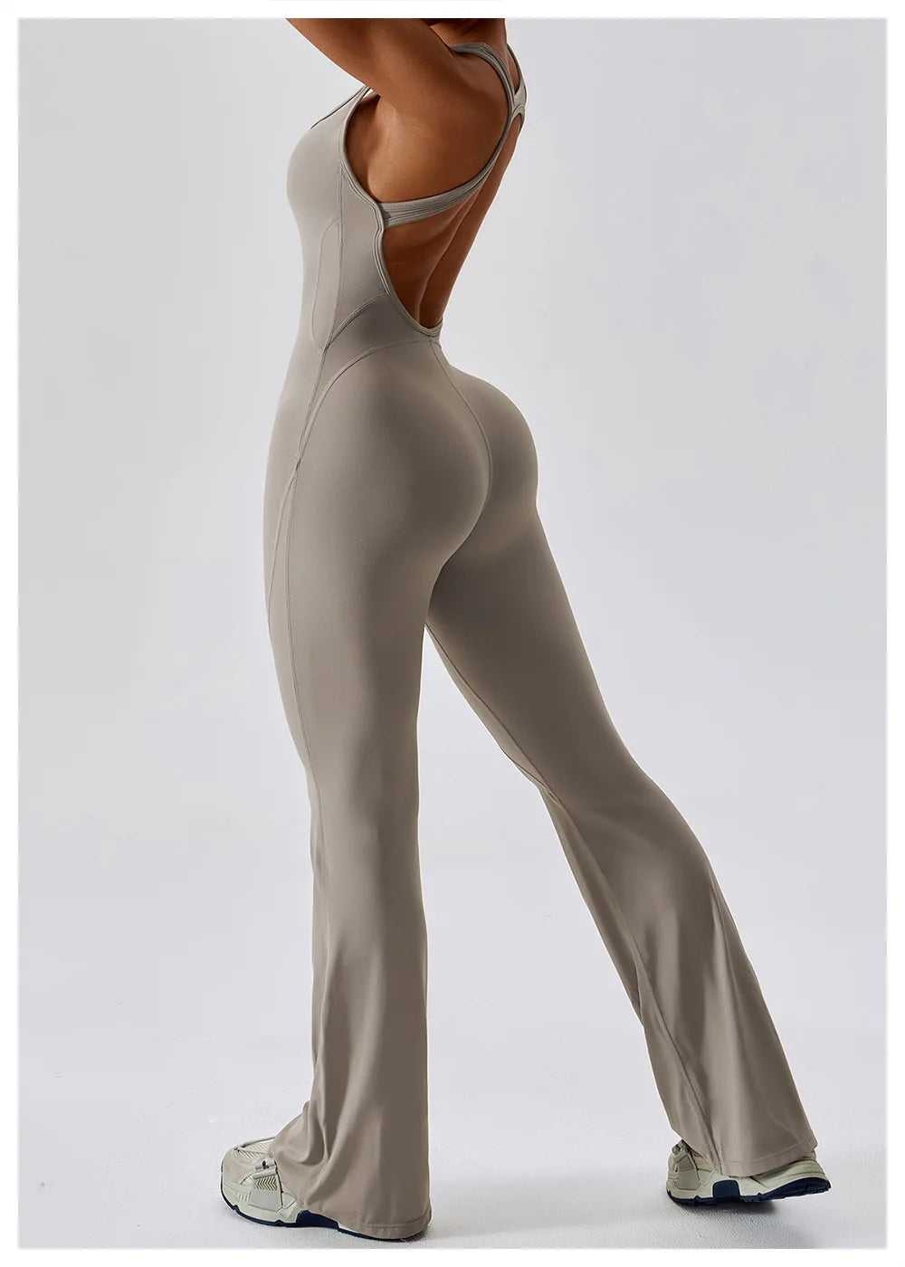 THE NOIR – OPEN BACK FLARE JUMPSUIT