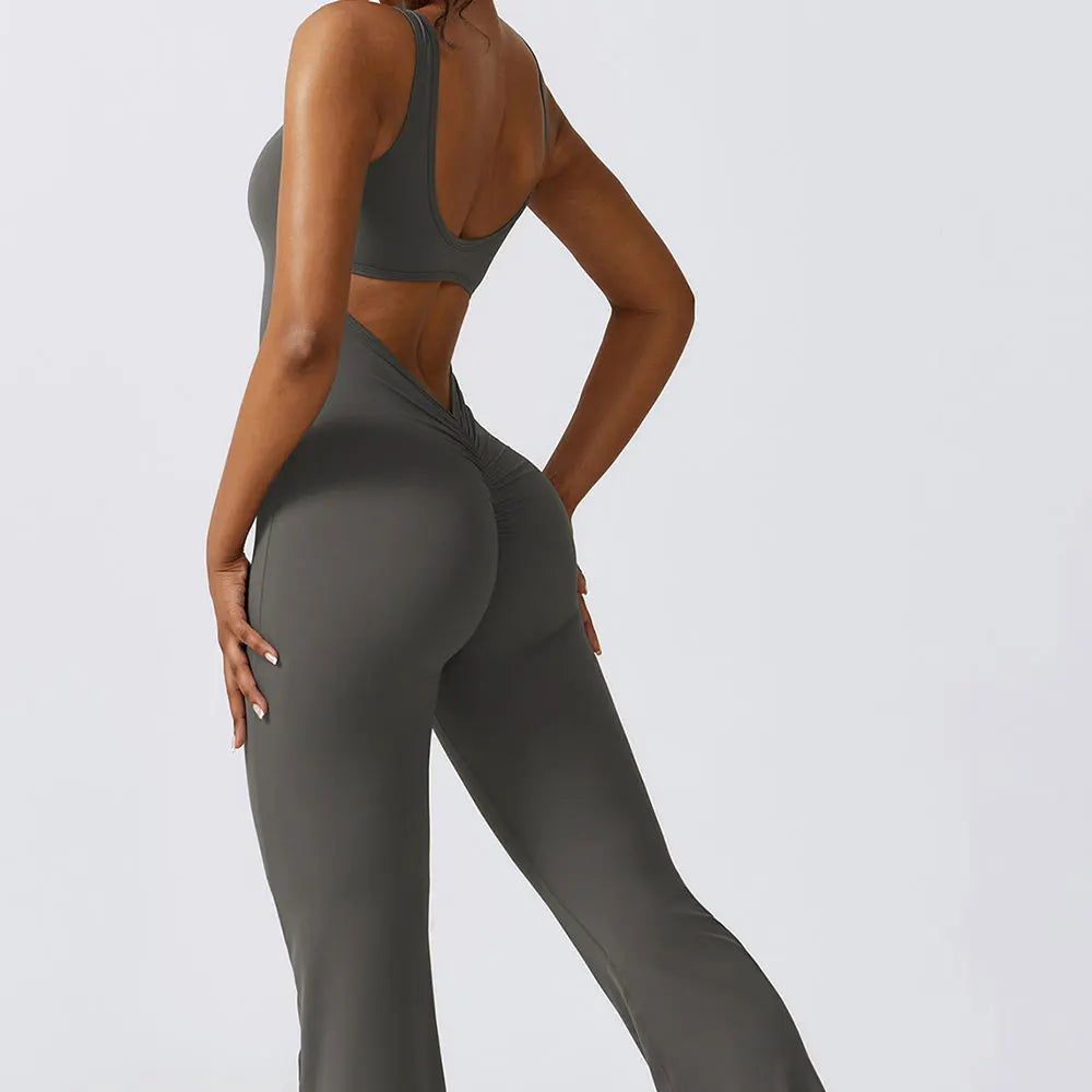 THE NOVA – BACKLESS FLARE JUMPSUIT