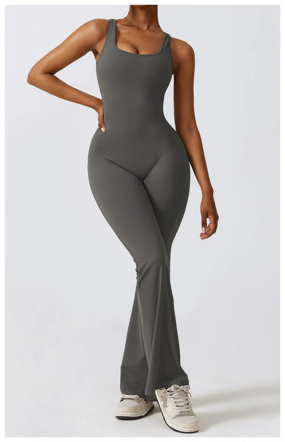THE NOVA – BACKLESS FLARE JUMPSUIT