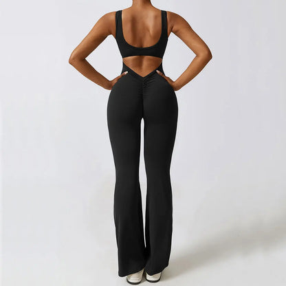 THE NOVA – BACKLESS FLARE JUMPSUIT