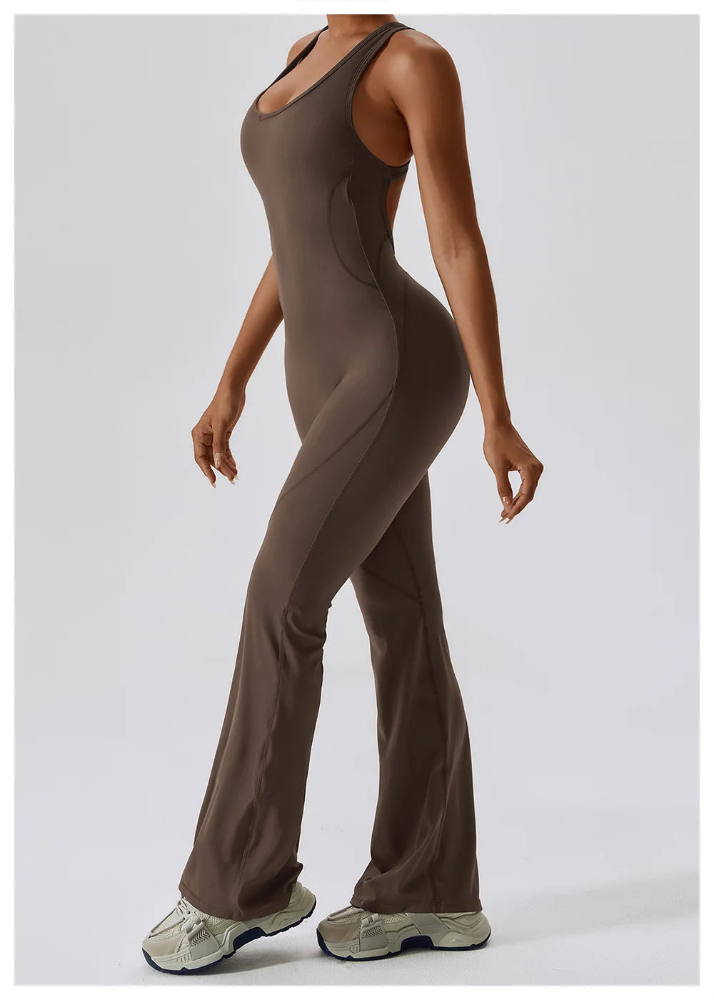 THE NOIR – OPEN BACK FLARE JUMPSUIT