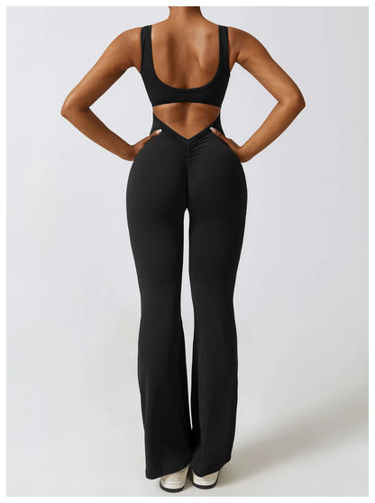 THE NOVA – BACKLESS FLARE JUMPSUIT