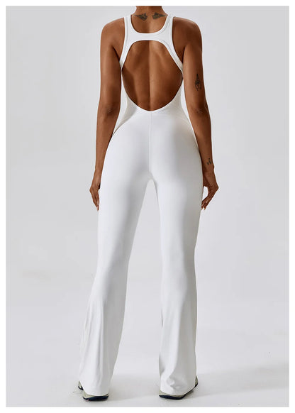 THE NOIR – OPEN BACK FLARE JUMPSUIT